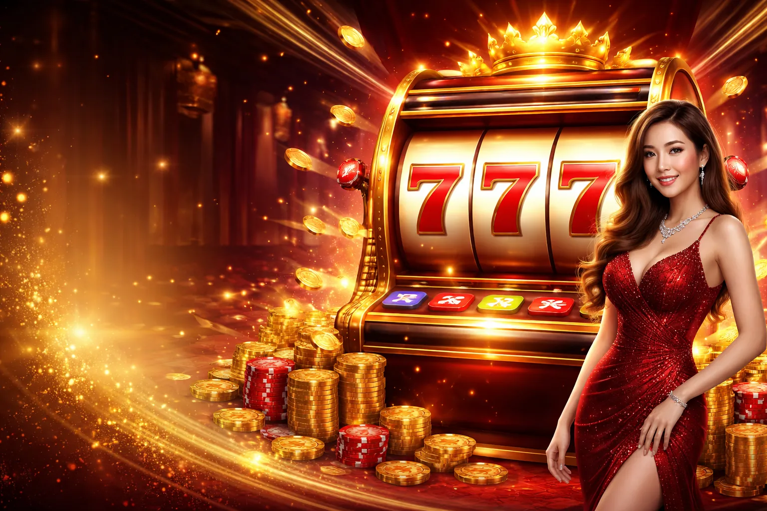Hình ảnh chính Fcb8 link mới Nổ Hũ với biểu tượng jackpot và tiền vàng